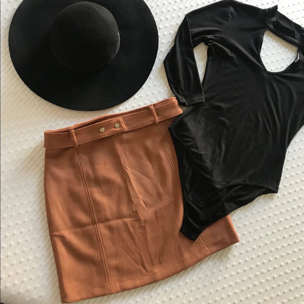 NWOT Haute Monde | Faux Suede Mini Skirt